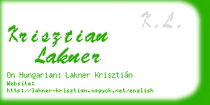 krisztian lakner business card