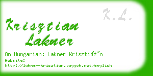 krisztian lakner business card